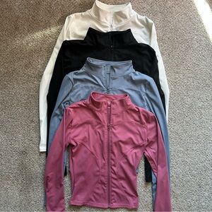 Set of Four Zip-Up Jackets in Various Colors